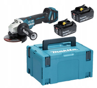 Makita Aku Szlifierka Kątowa LXT 18V 125mm MAKPAC 2x3Ah BL1830 DGA517ZJ
