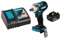 Makita Aku Klucz Udarowy LXT 18V 330Nm 1/2" 1x5Ah BL1850 DC18RC DTW301Z