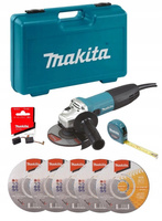 Makita Szlifierka Tarcza Walizka Szczotki CB-459 GA5030R Miara 3,5M B-57130
