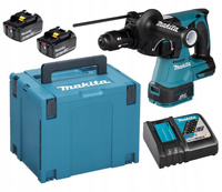 Makita Młotowiertarka Wiertarka Udar LXT 18V 2x6Ah BL1860 DC18RC DHR243ZJ