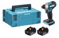 Makita Aku Wkrętarka Zakrętarka 18V LXT 1/4 140Nm 2x3Ah BL1830 DTD157ZJ