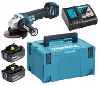 Makita Aku Szlifierka Kątowa LXT 18V 125mm 2x6Ah BL1860 DC18RC DGA517RGJ