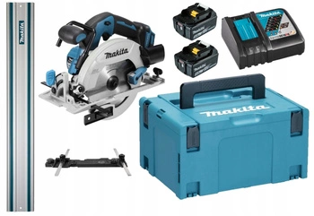 Makita Piła Tarczowa 18V 2x5Ah BL1850 DC18RC Adapter Szyna 1,5M DHS680ZJ