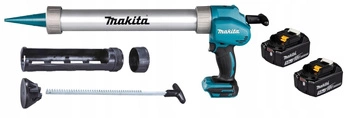 Makita Aku Wyciskacz do Silikonu Kleju LXT 18V 2x5Ah BL1850 DCG180ZX