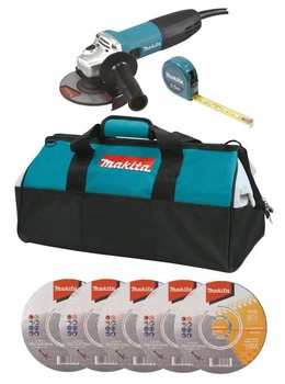 Makita Szlifierka Kątowa 5x Tarcza Torba GA5030R Miara 3,5M B-57130