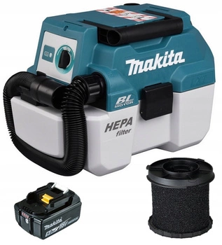 Makita Odkurzacz Przemysłowy LXT 18V 50W 1x5Ah Filtr Na Mokro DVC750LZX1