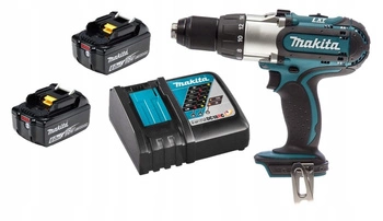 Makita Aku Wiertarko Wkrętarka Udar LXT 18V 2x6Ah BL1860 DC18RC DHP451Z