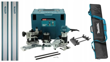 Makita Frezarka 710W 2x Szyna 1000 Łącznik Torba Adapter 194579 RT0702CX2J