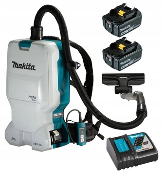 Makita Aku Odkurzacz Przemysłowy LXT 2x18V 110mBar 6L 2x5Ah DC18RC DVC660