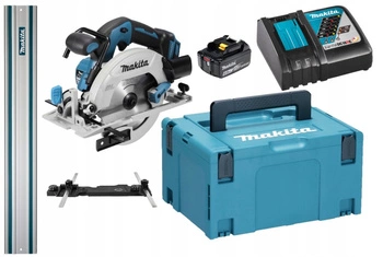 Makita Piła Tarczowa LXT 18V 1x6Ah BL1860 DC18RC Adapter Szyna 1M DHS680ZJ