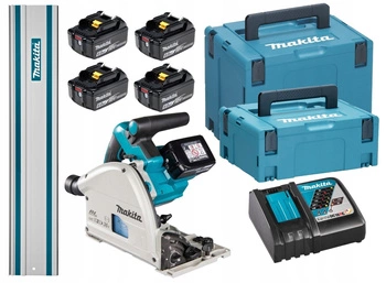 Makita Aku Piła Zagłębiarka 4x6Ah BL1860 DC18RC MAKPAC Szyna 1M DSP600ZJ