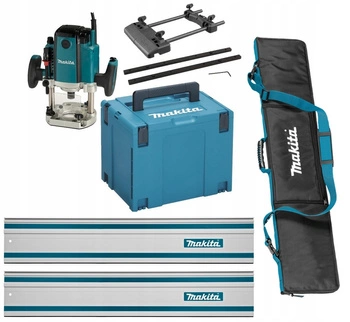 Makita Frezarka 1650W Torba 2x Szyna 1M Adapter Łącznik Walizka RP1803FX