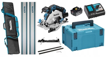 Makita Piła 1x6Ah BL1860 DC18RC Adapter Łącznik Torba Szyna 2x1M DHS680ZJ